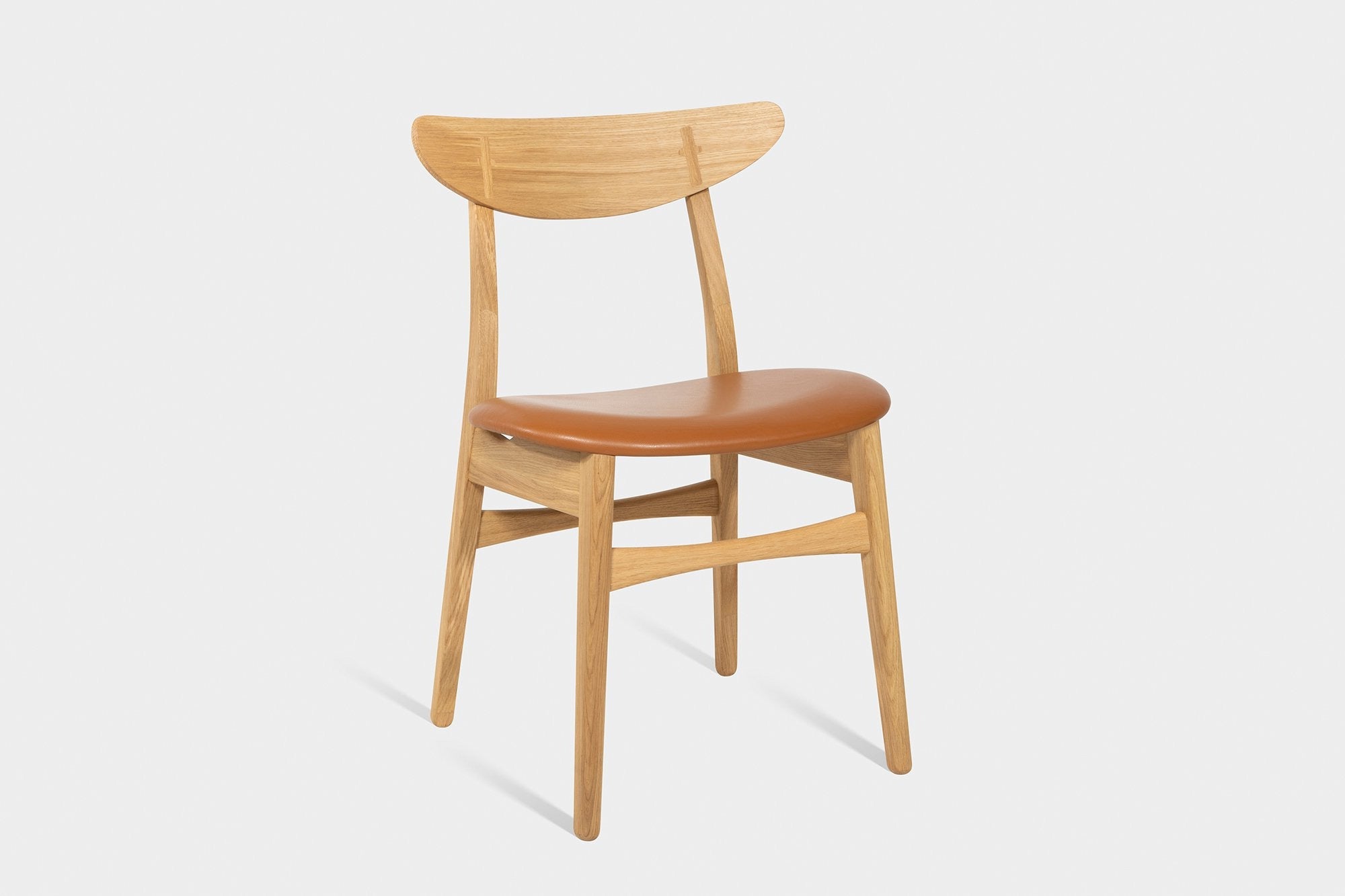 Oak or Walnut Dining Chair Upholstered in Wool or Leather | CAROLIAH-Hardman Design