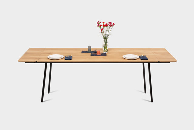 MARTA S | Table extensible en Chêne | 160 - 220 x 80 x 3 cm | Stock B74