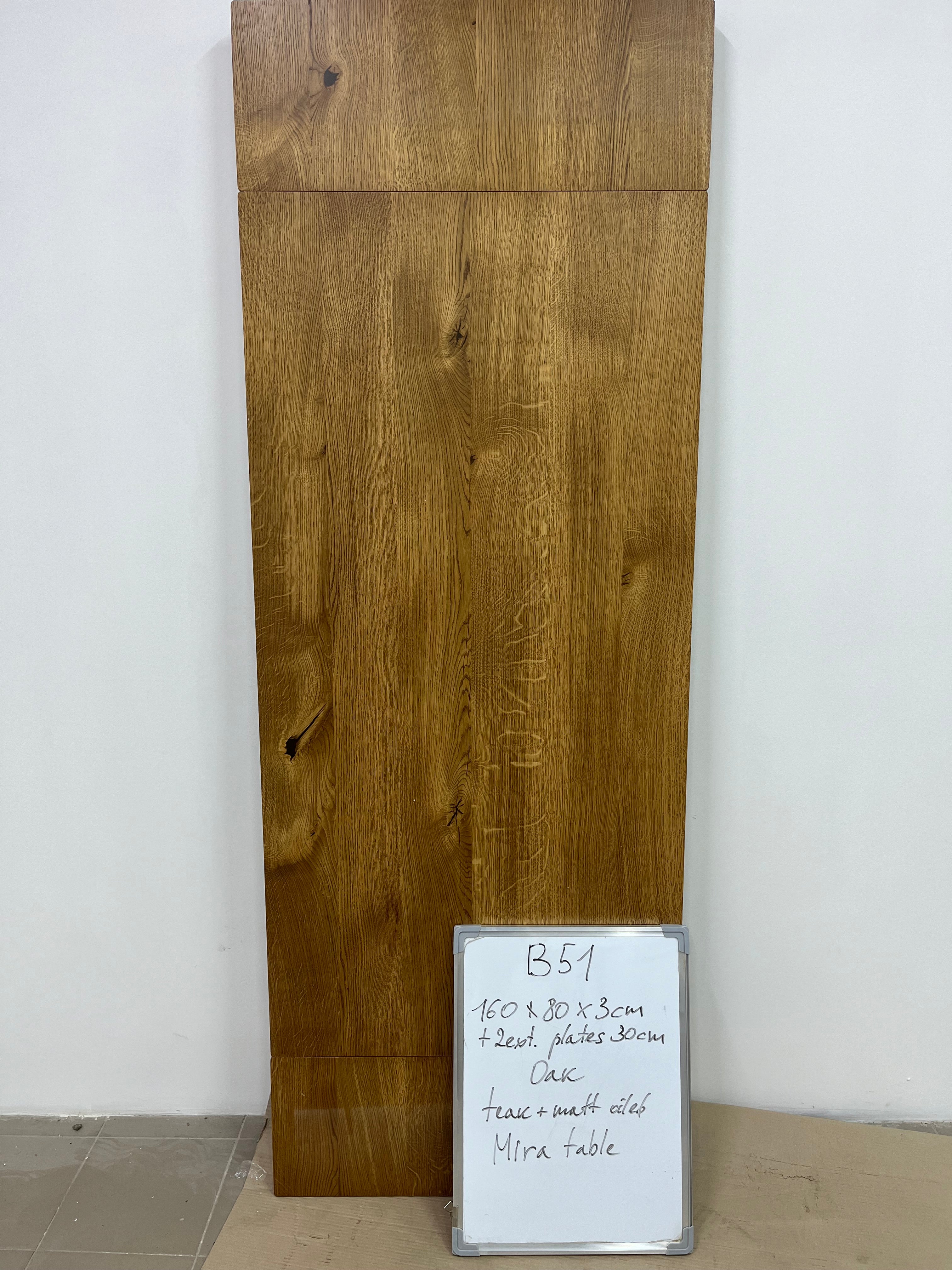 MARTA S | Ausziehbarer Tisch aus Eiche | 160 - 220 x 80 x 3 cm | B51 Lagerbestand image 4