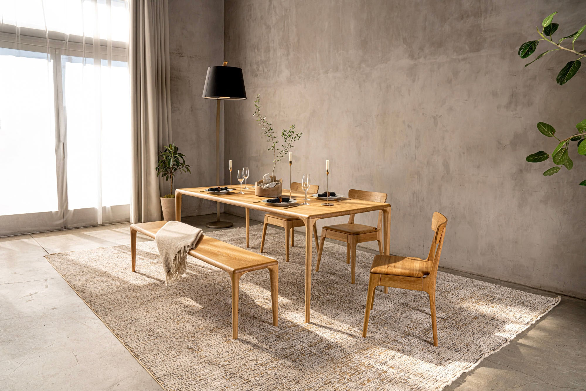 Table à manger LÜNA | Chêne