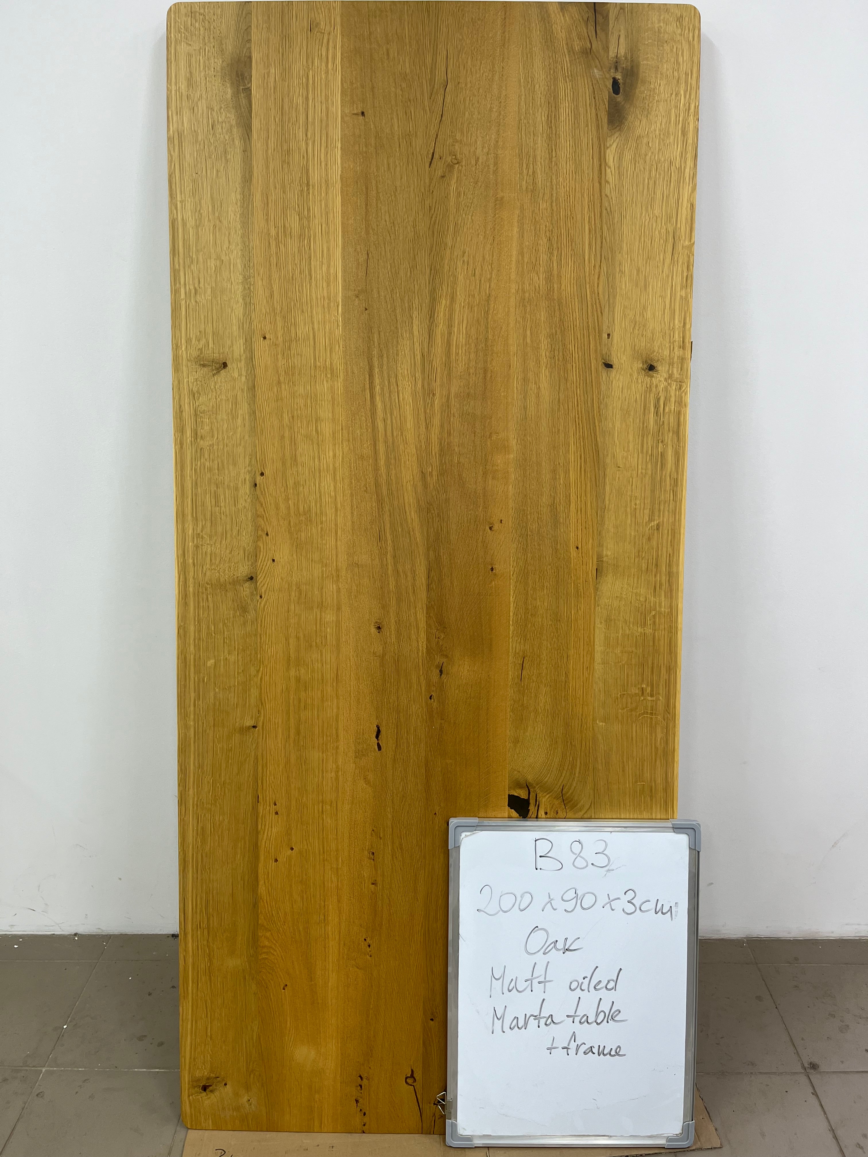 MARTA | Chêne Table | 200 x 90 x 3 cm | B83 Stock