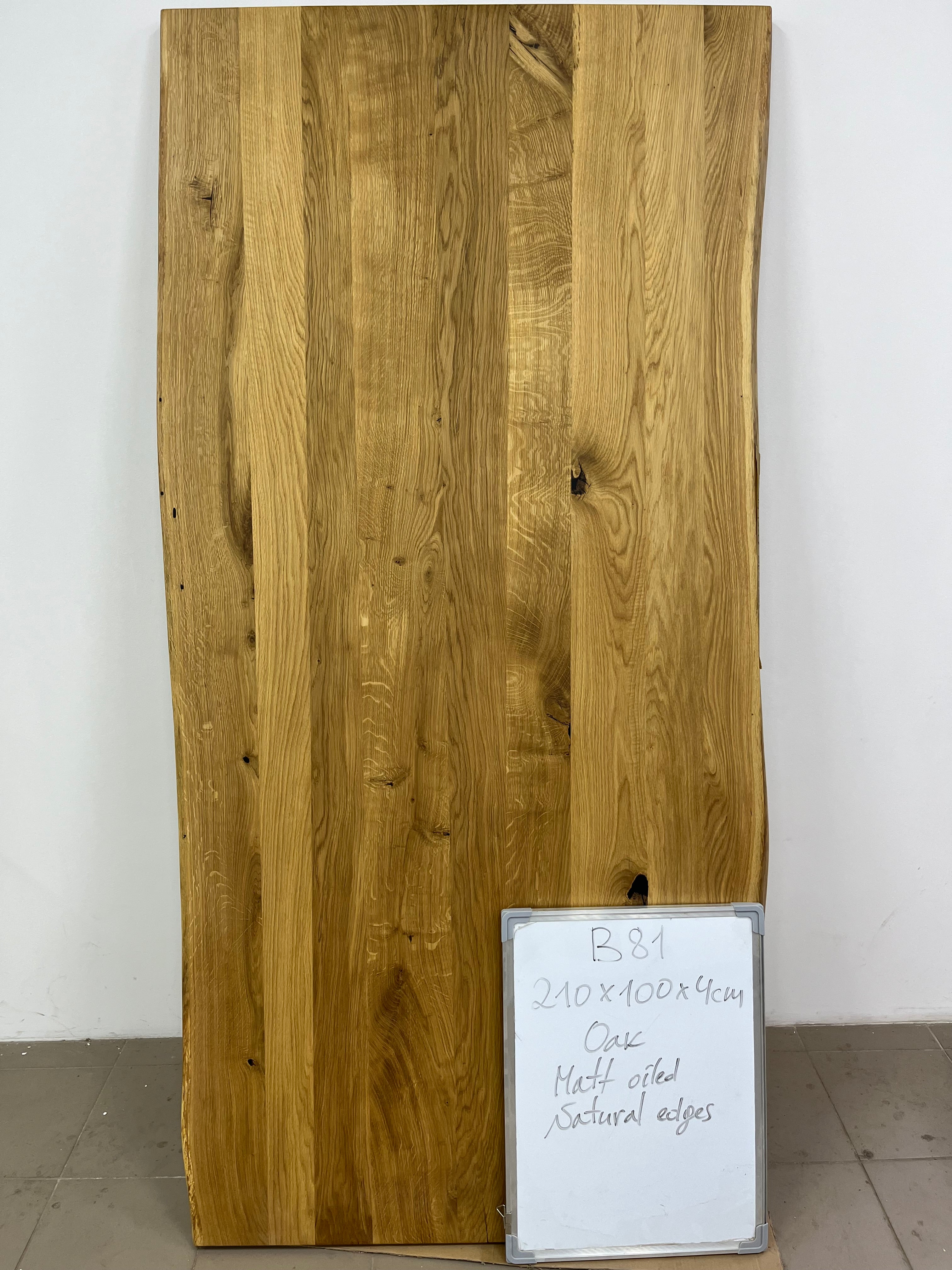 Tischplatte | Eiche | 210 x 100 x 4 cm | B81 Lagerbestand image 5