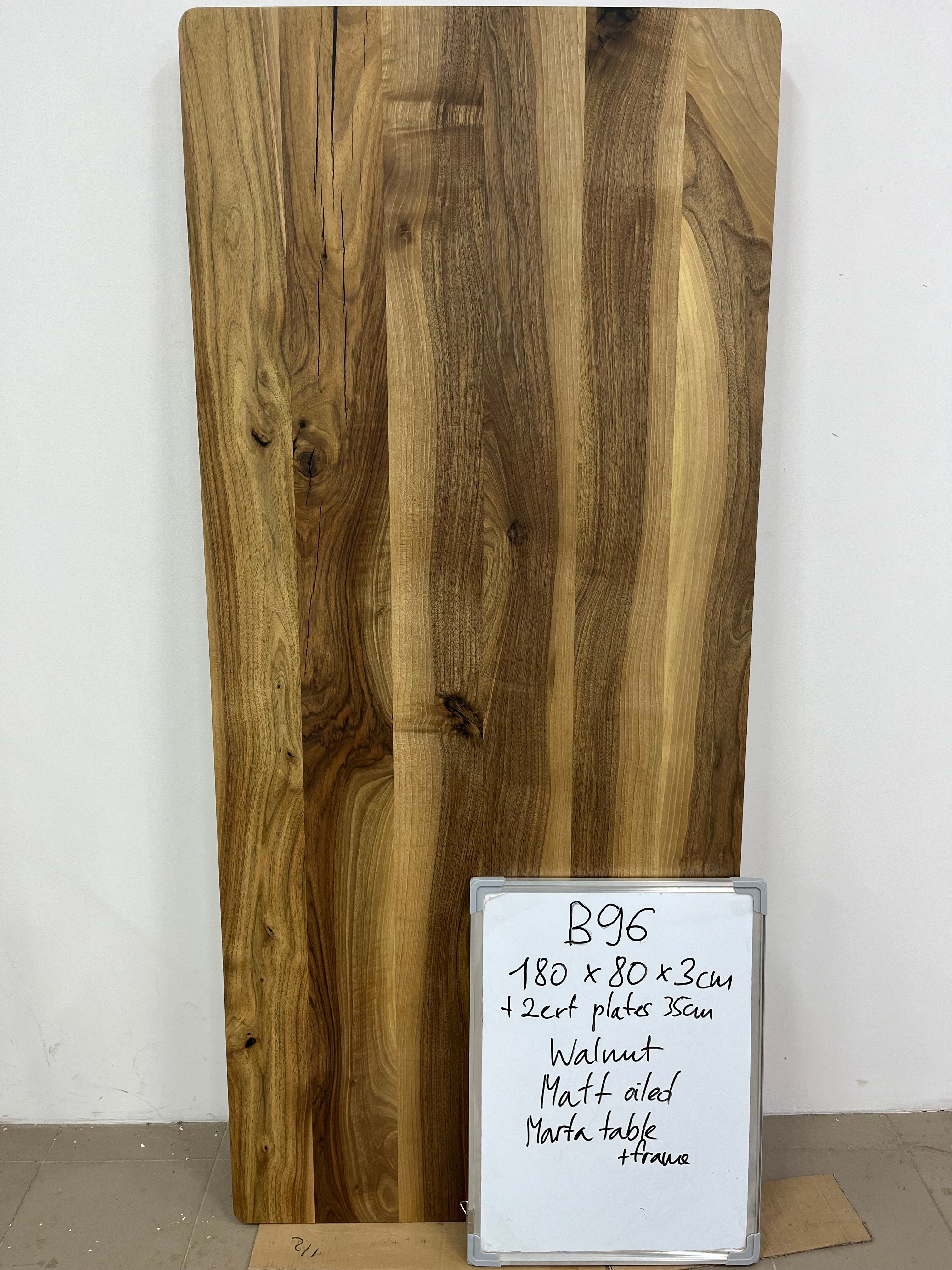 TABLE TOP | WALNUT | 160 x 80 x 3 cm | B96 Stock