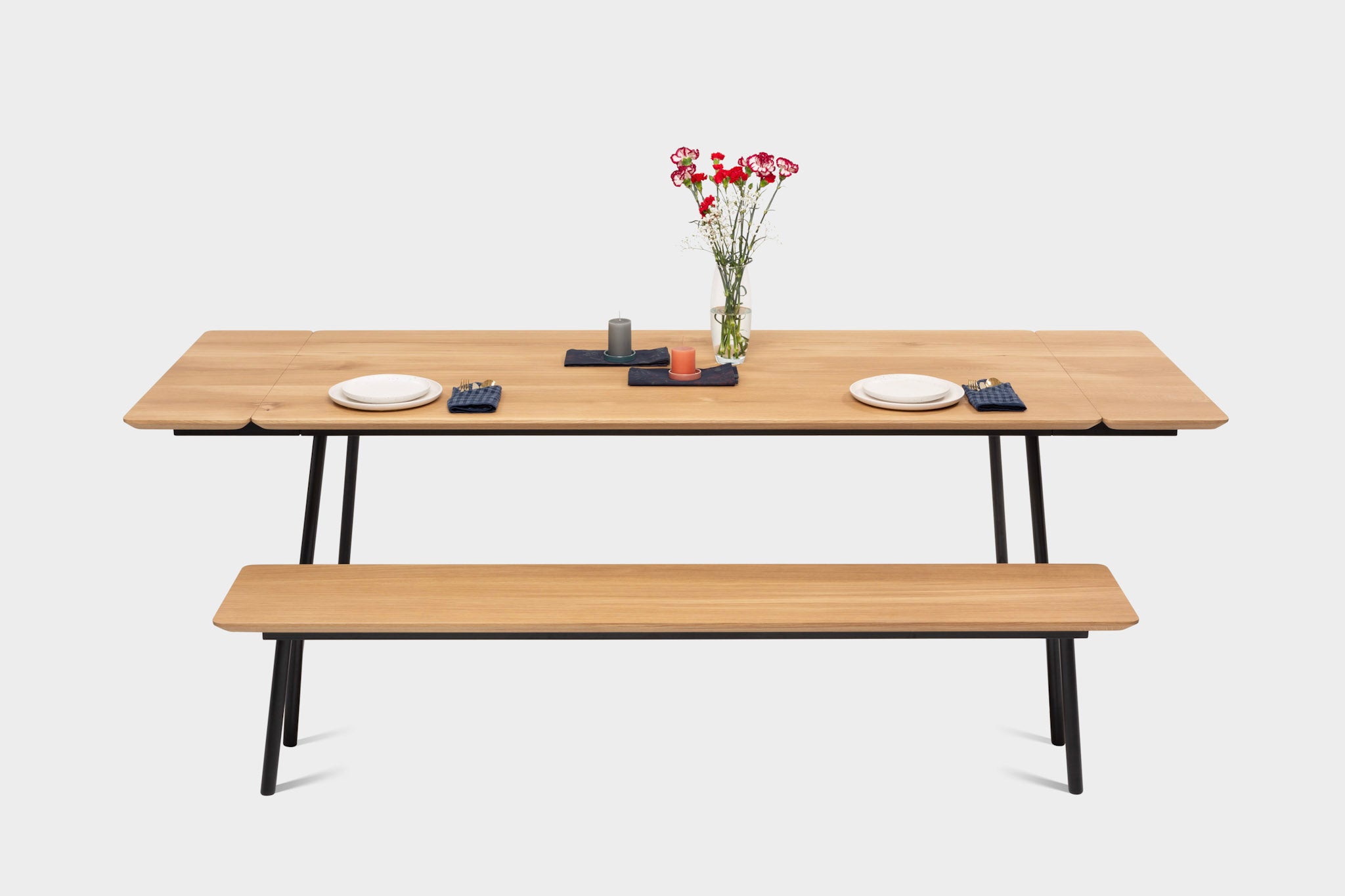 MARTA Table à manger extensible en chêne 