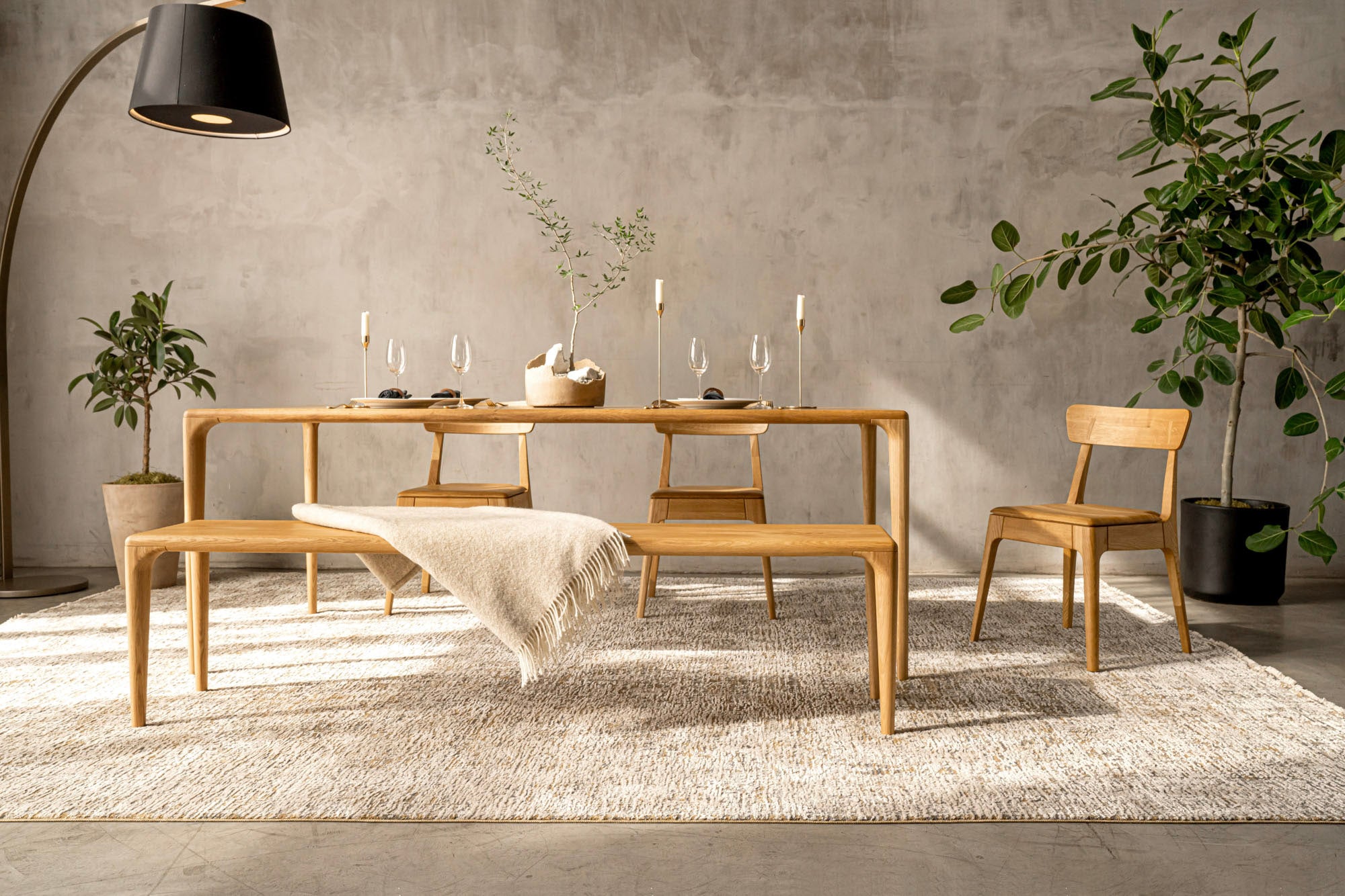 Table à manger LÜNA | Chêne