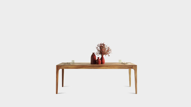 CAROLINA Collection Walnut | Solid Wood Designer Dining Table and Bench