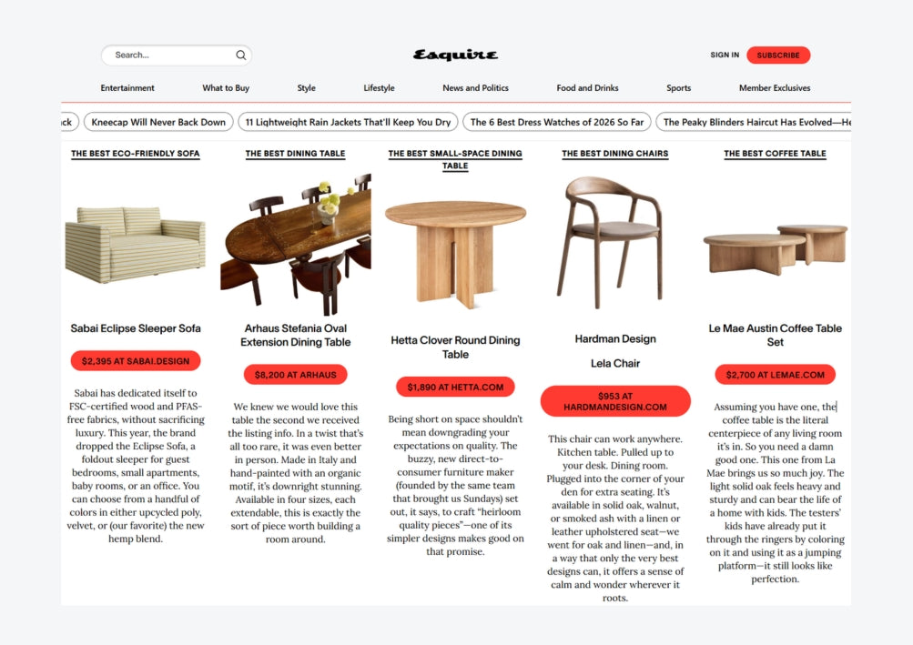 Die Esquire Home Awards 2026
