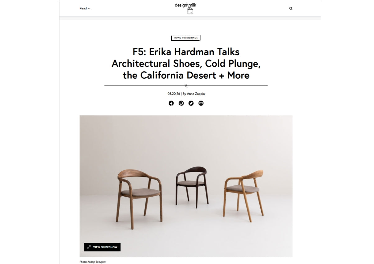 F5: Erika Hardman über architektonische Schuhe, Eisbäder, die kalifornische Wüste und mehr