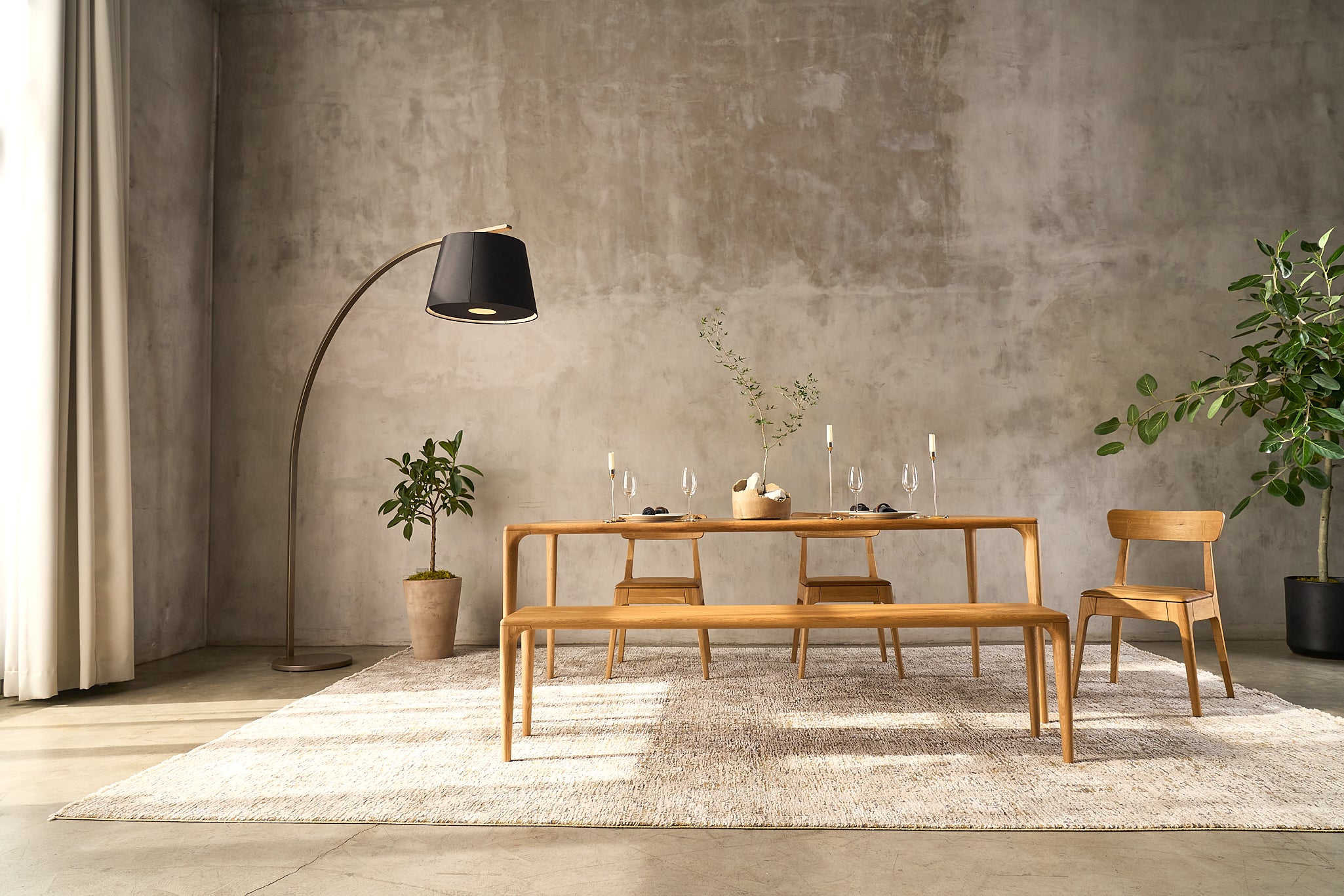 LÜNA | Oak Dining Set