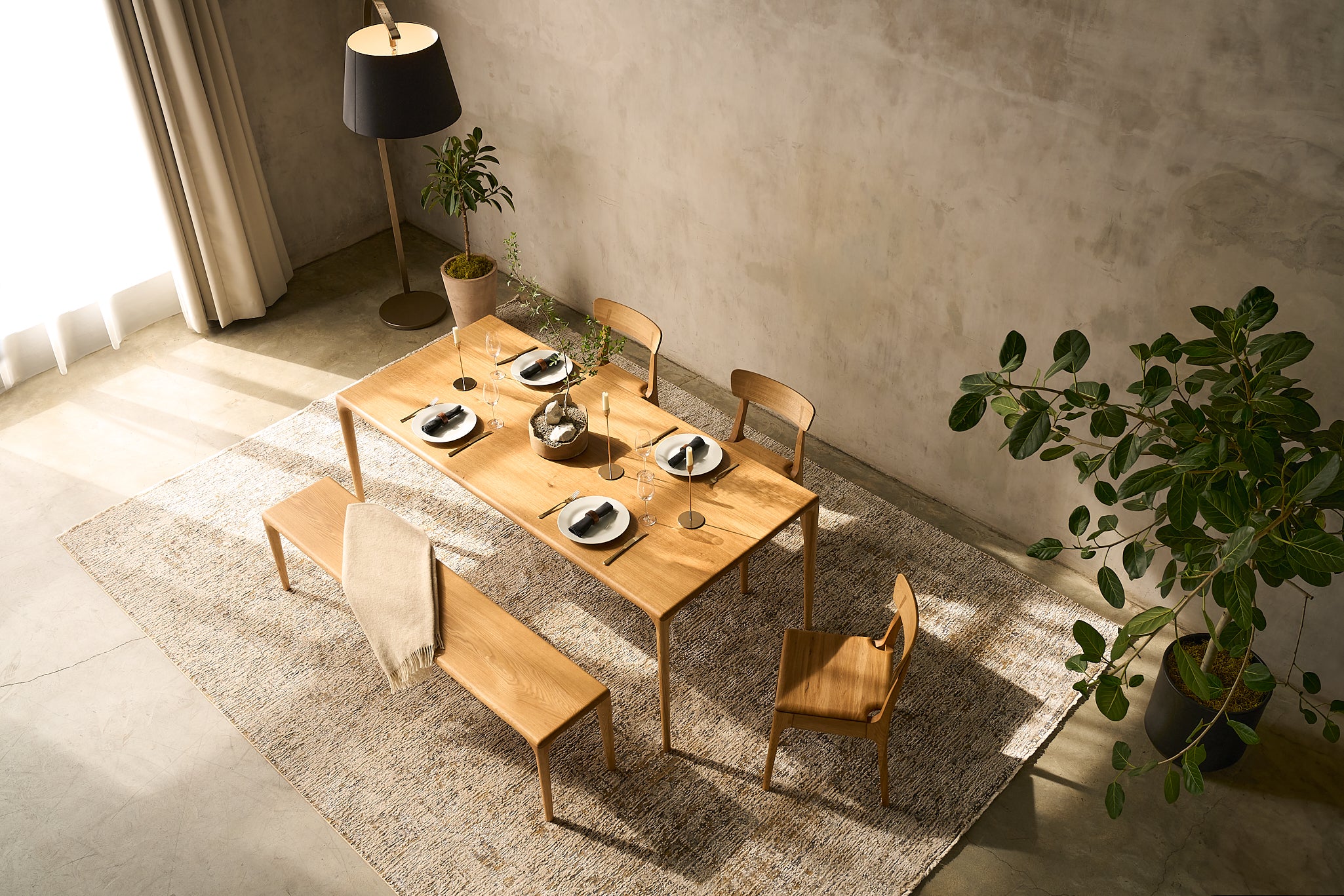 Table à manger LÜNA | Chêne