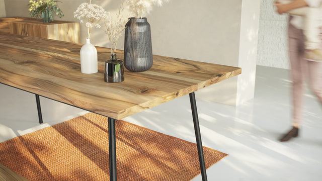MIRA Walnut Collection | Extendable Walnut Dining Table & Bench Set