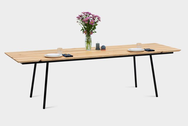 MARTA Solid Ash Extendable Dining Table & Bench