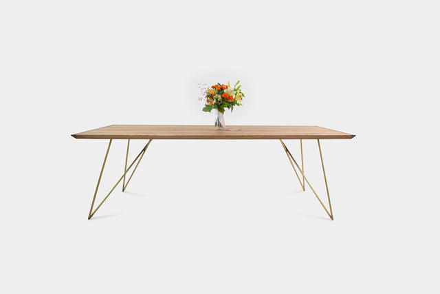 EVELIE | Mid-Century Modern Oak Dining Table