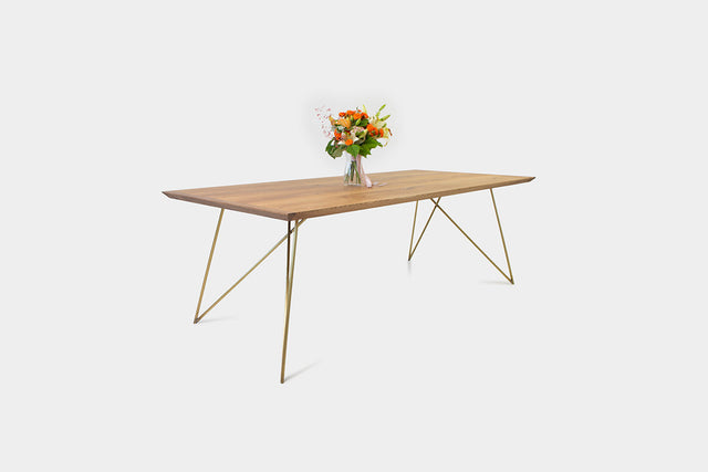 EVELIE | Mid-Century Modern Oak Dining Table