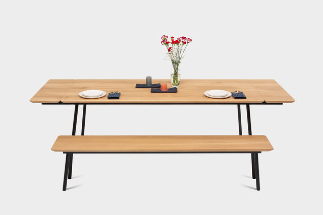 MARTA Solid Oak Extendable Dining Table and Bench Collection