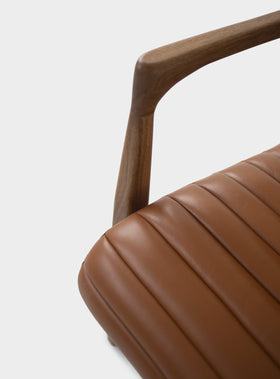 LAICA | Modern Armchair and Ottoman in Italian Leather or Wool image 13