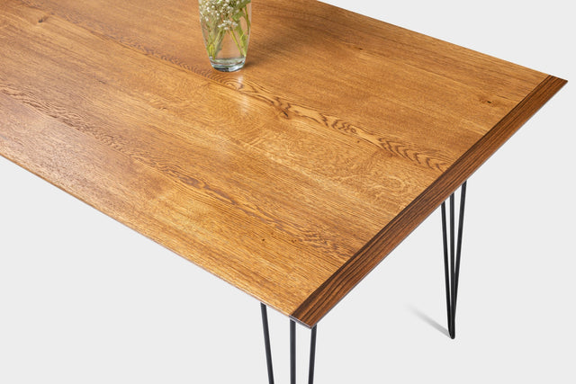 EVE | Mid Century Modern Walnut Dining Table on Steel Legs