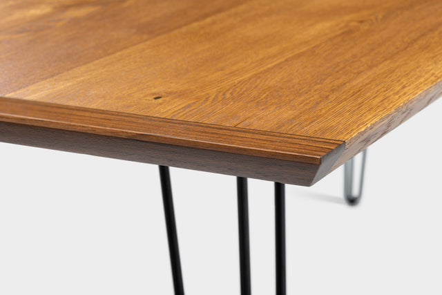 EVE | Mid Century Modern Oak Dining Table on Steel Legs