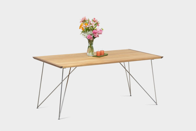 EVELIE | Mid-Century Modern Oak Dining Table