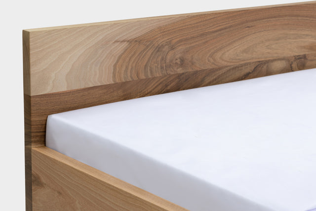CASSIE | Minimal Bed Frame Handmade Walnut and Oak