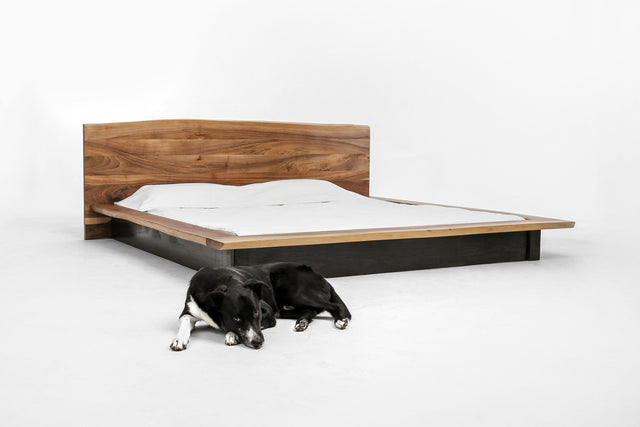 KAATJE | Walnut Platform Bed Frame and Headboard