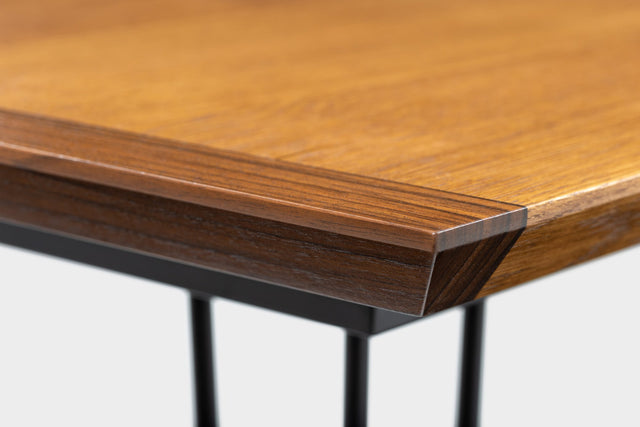 EVE | Mid Century Modern Walnut Dining Table on Steel Legs