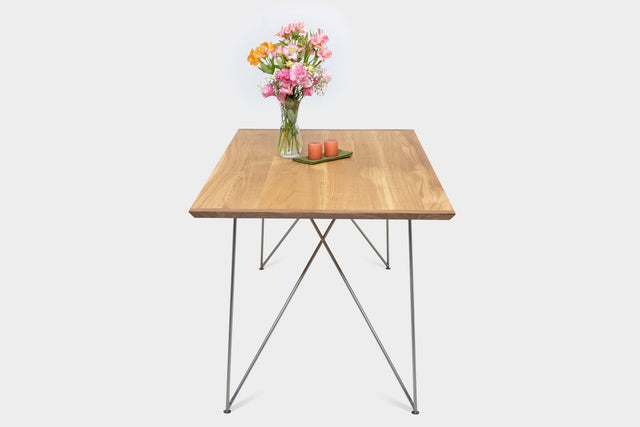 EVELIE | Mid-Century Modern Oak Dining Table