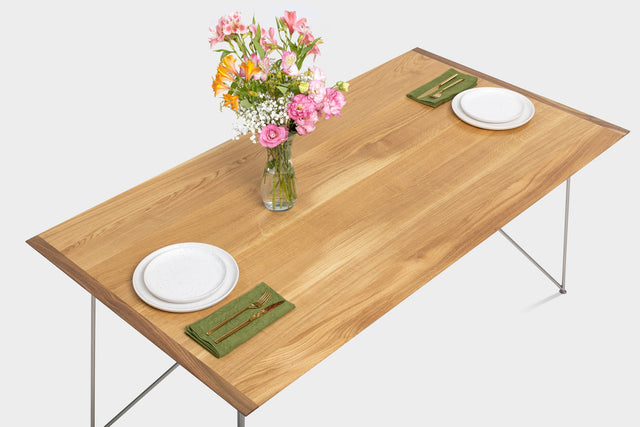 EVELIE | Mid-Century Modern Oak Dining Table