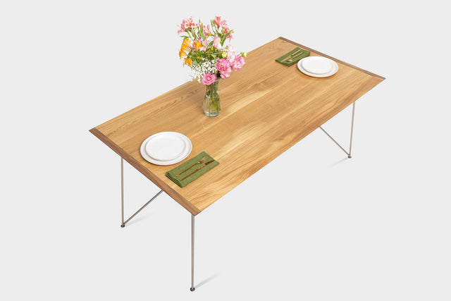 EVELIE | Mid-Century Modern Oak Dining Table